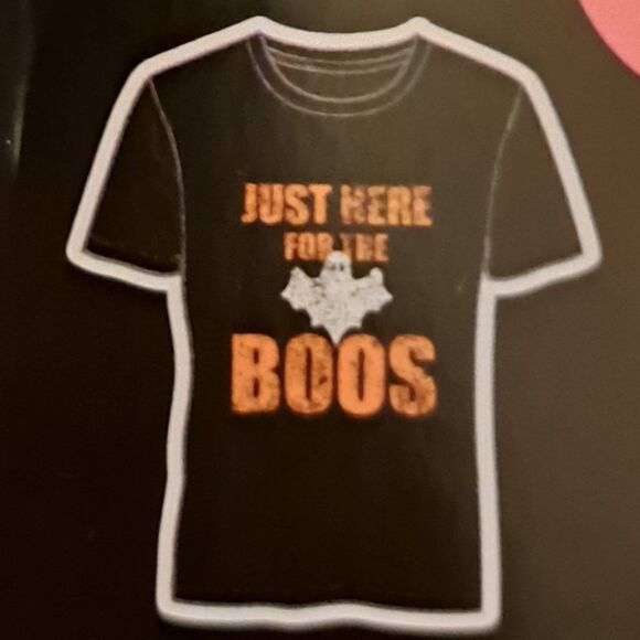 Halloween SALE! NWT- Sz L - Just Here for the Boos T-shirt with Bag - Picture 1 of 8